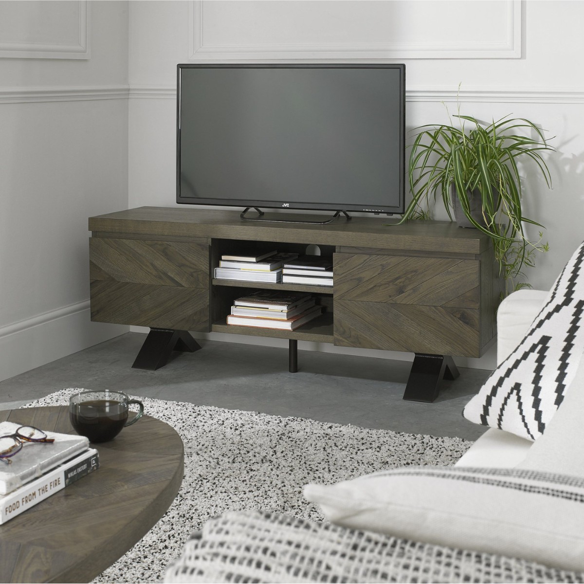 Elliot Fumed Oak TV Unit - 4