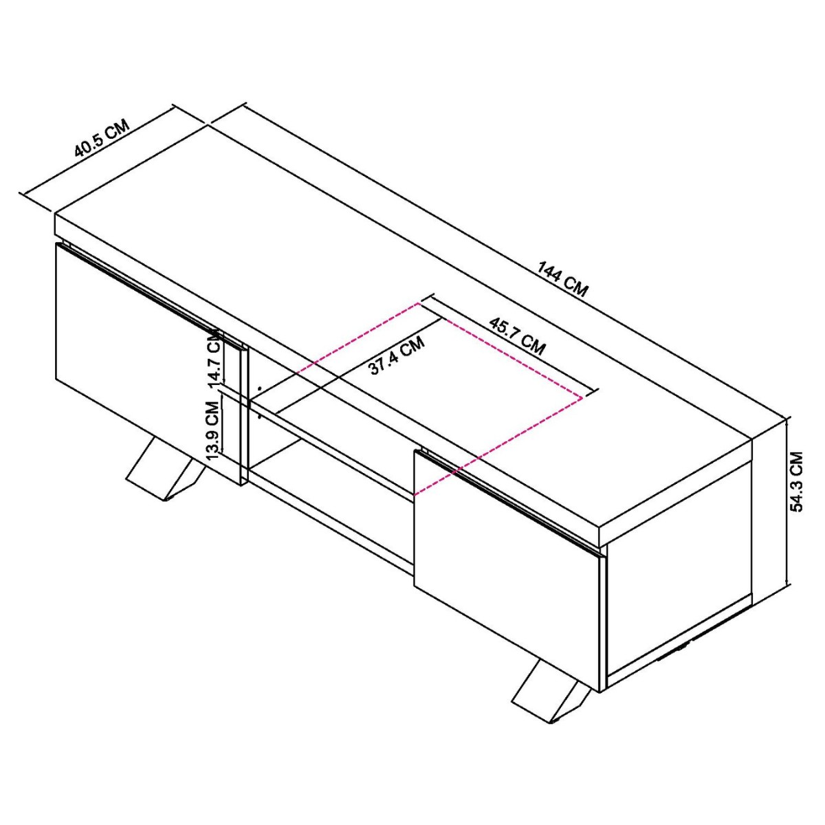 Elliot Fumed Oak TV Unit - 5