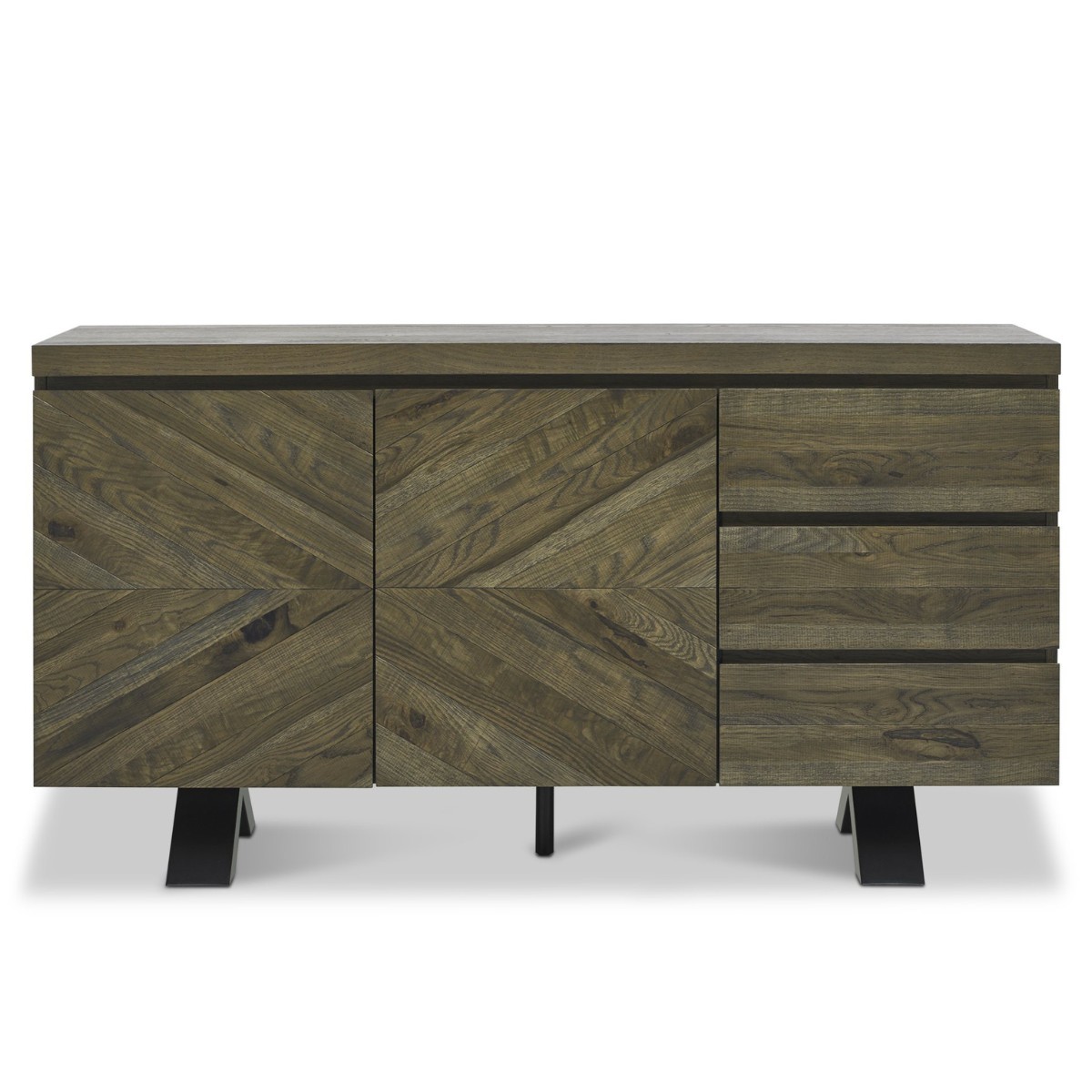 Elliot Fumed Oak Wide Sideboard - 2