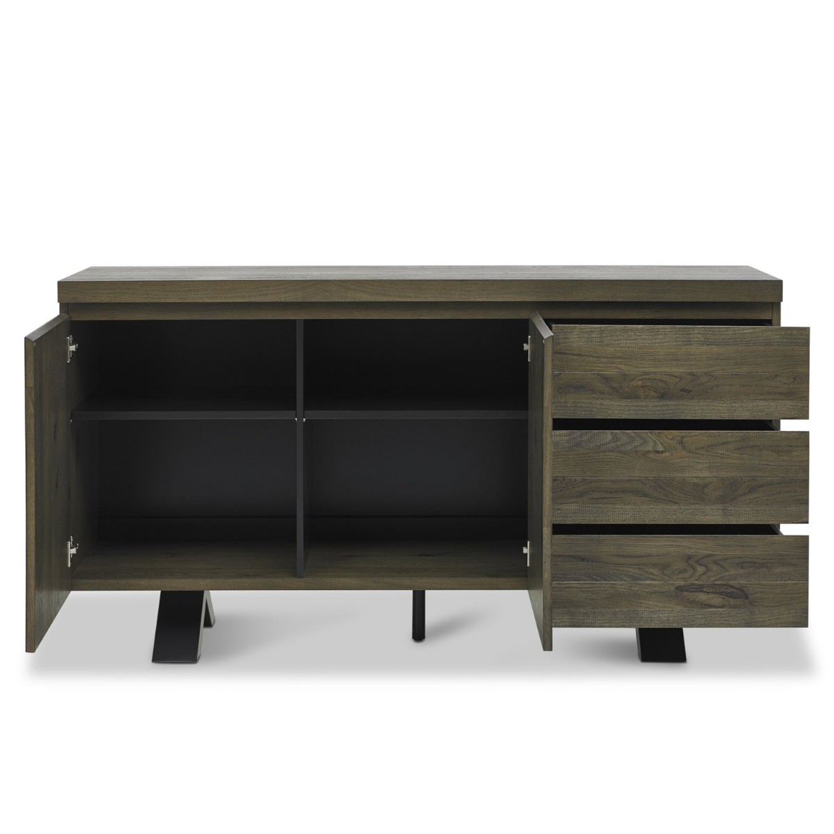 Elliot Fumed Oak Wide Sideboard - 3