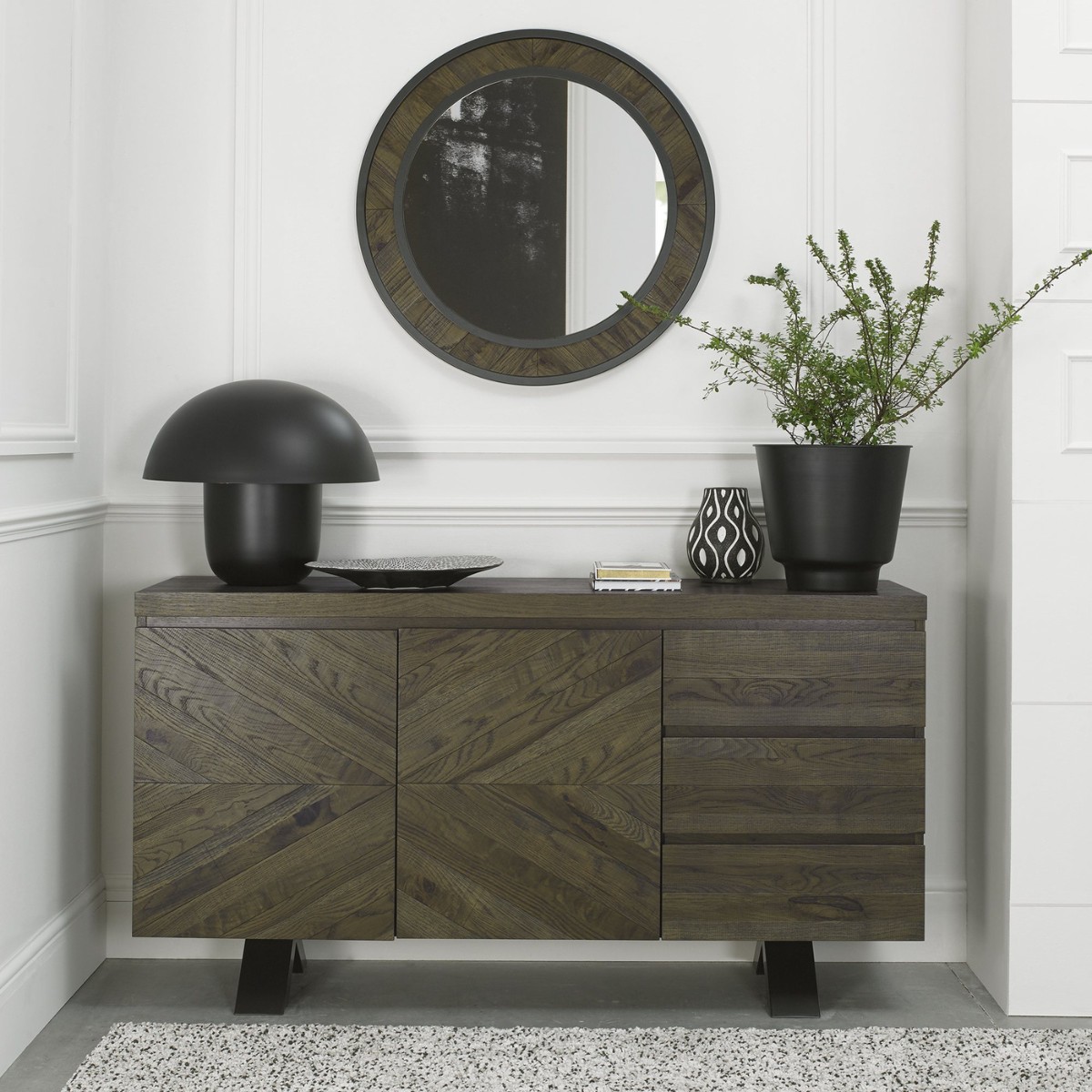 Elliot Fumed Oak Wide Sideboard - 5