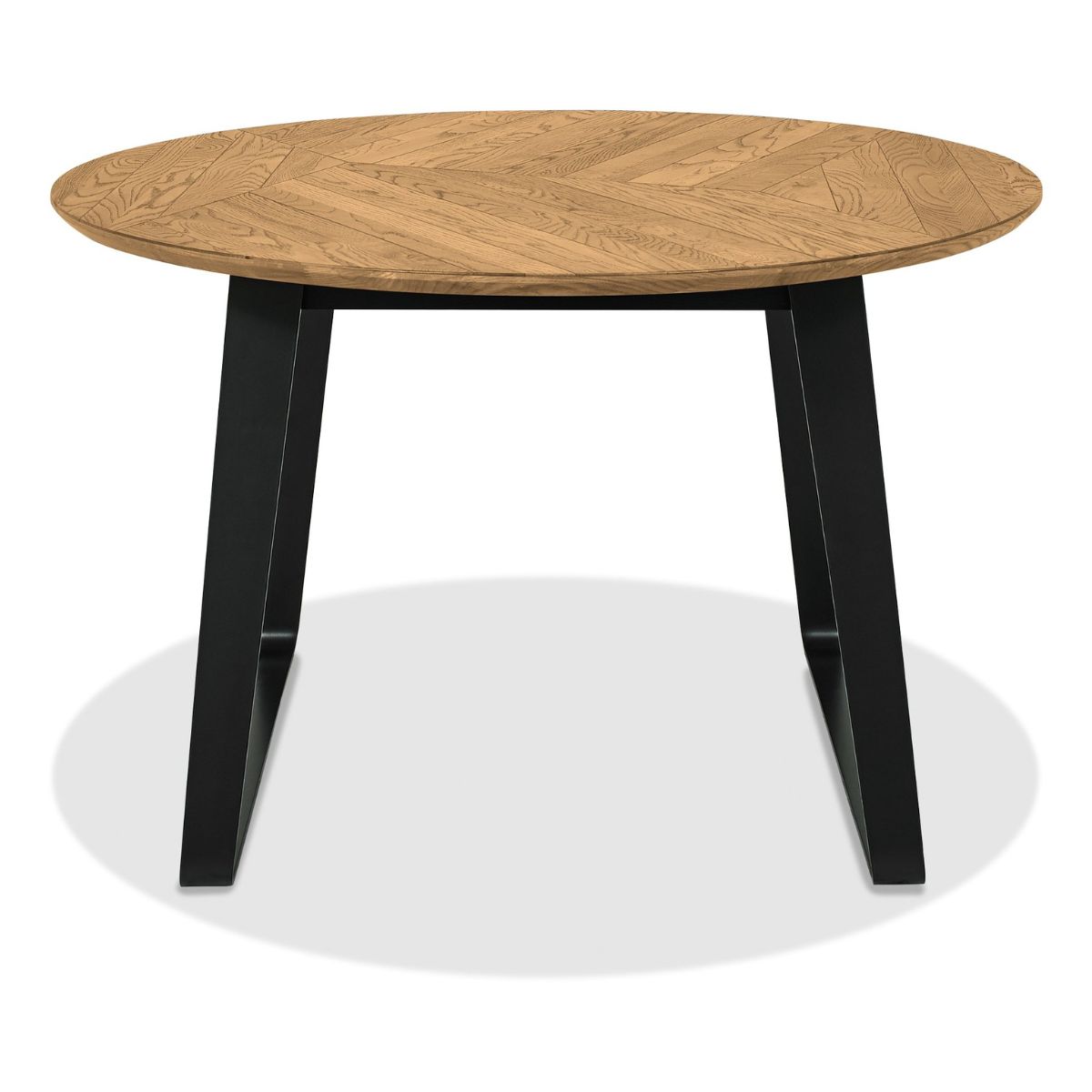 Enfield Rustic Oak Round Dining Table 2