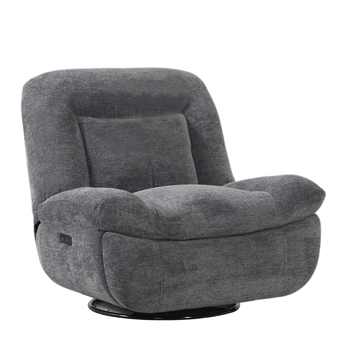 Evans Electric Recliner Chair Dark Grey - 1