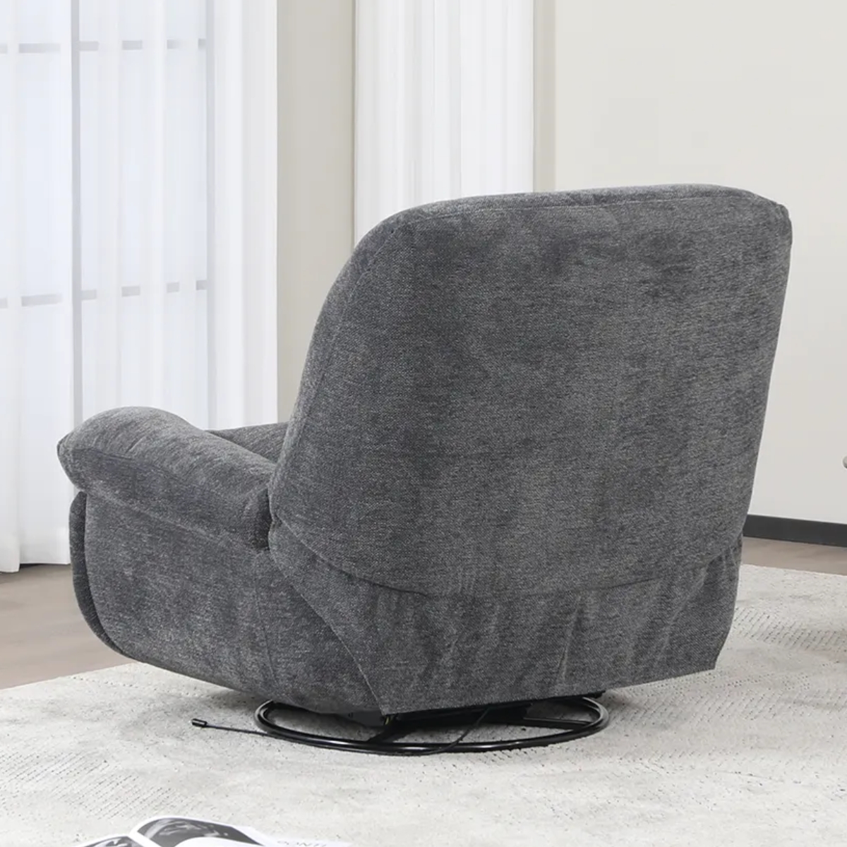 Evans Electric Recliner Chair Dark Grey - 4