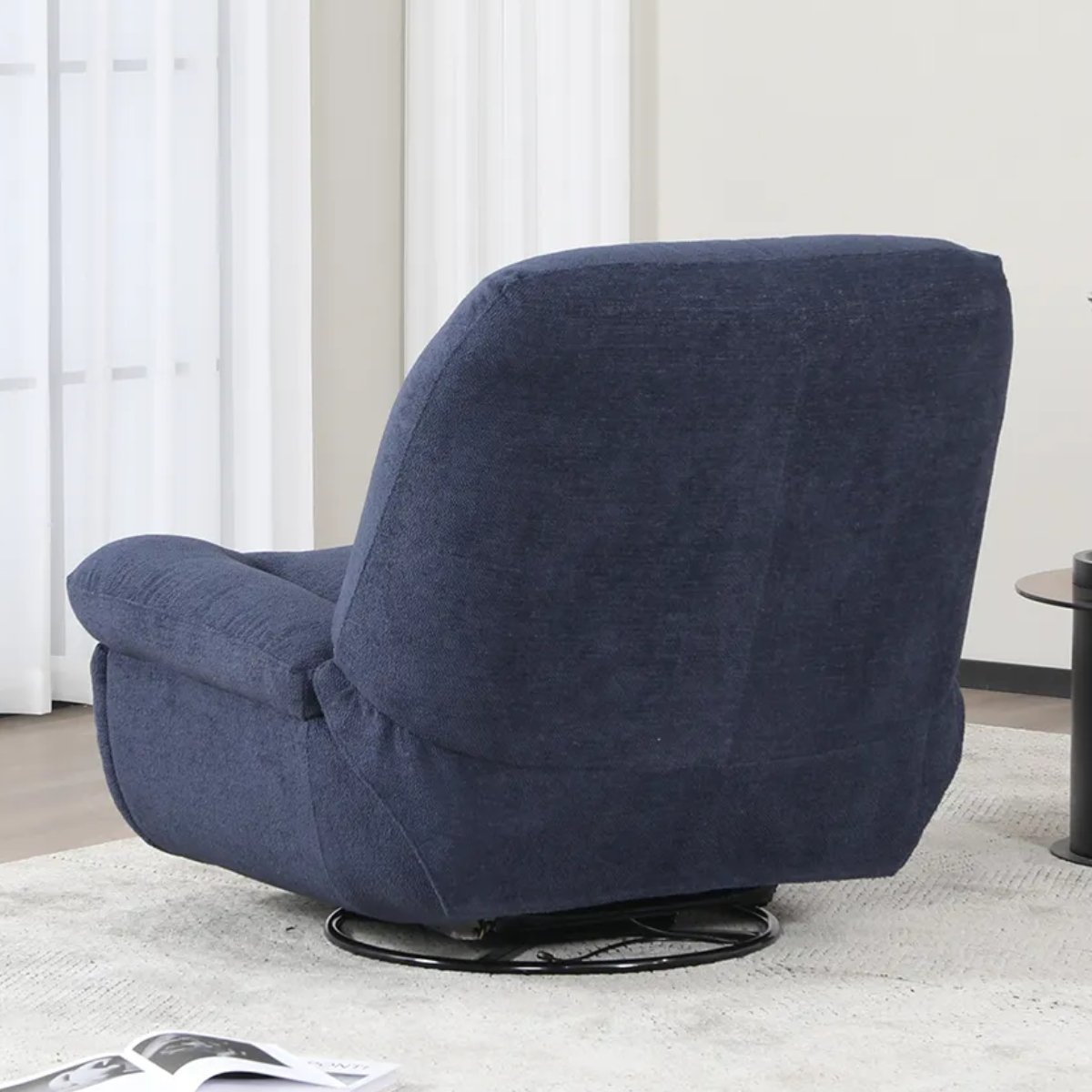 Evans Electric Recliner Chair Indigo - 4