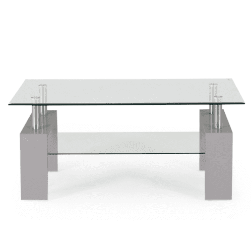 rectangle glass top coffee table