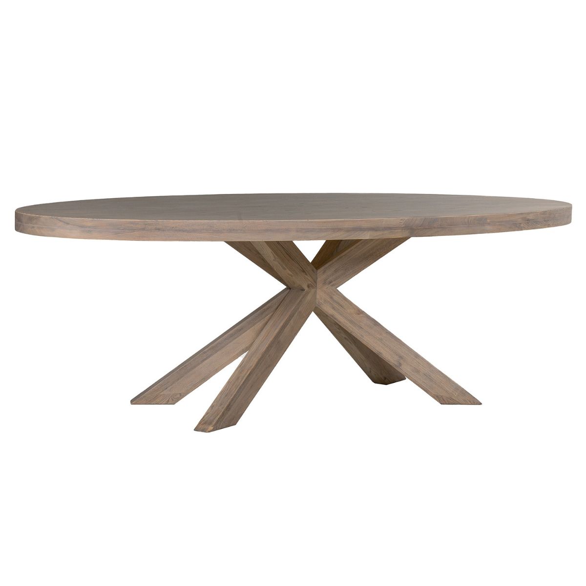 Ferrell Smoked Oak Oval Dining Table - 1