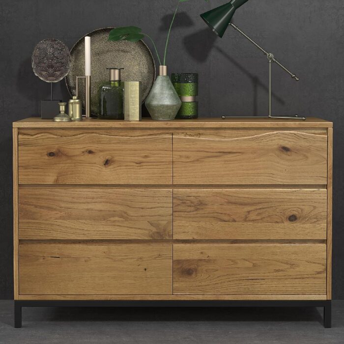 G4943 - Heatherfield Oak and Metal Chest of Drawers - 2