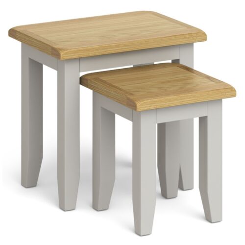 G5152 - Gentry Grey and Oak Nest of Tables