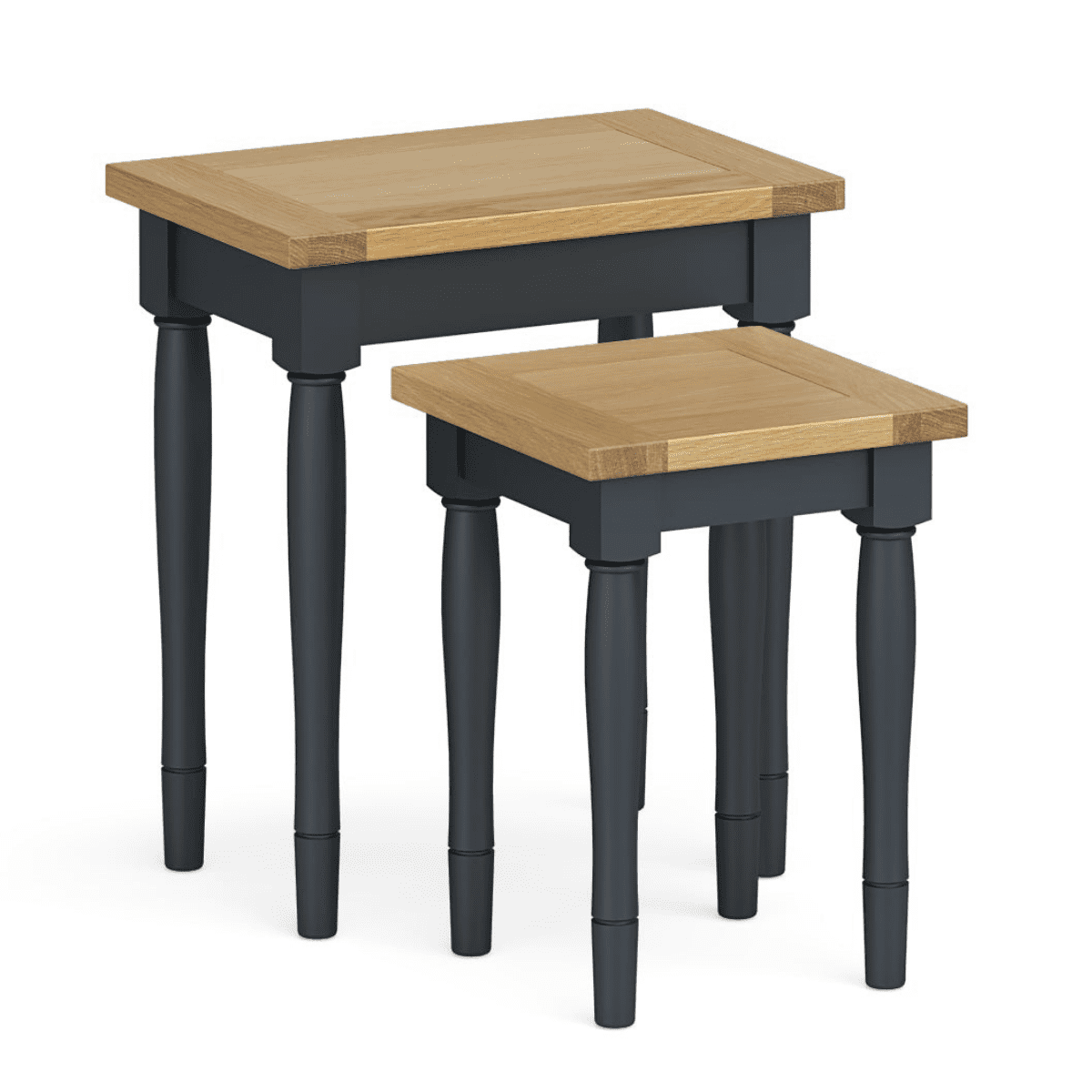 Charlie Charcoal Painted Oak Nest of Tables