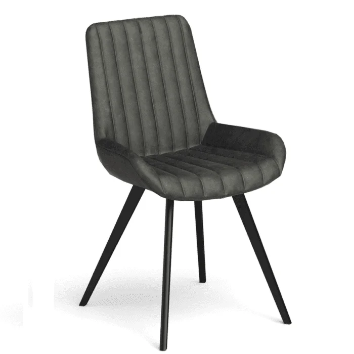 Copley upholstered dining chair deals dark gray