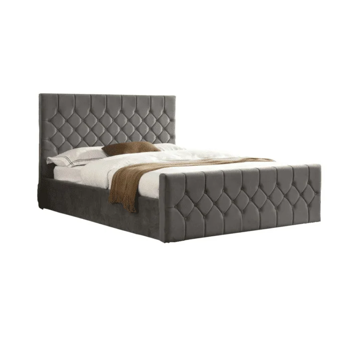 White full deals size upholstered bed