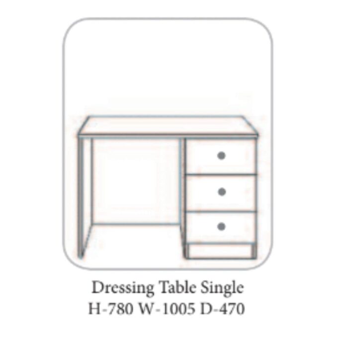 Glandor Dressing Table Single Pedestal min