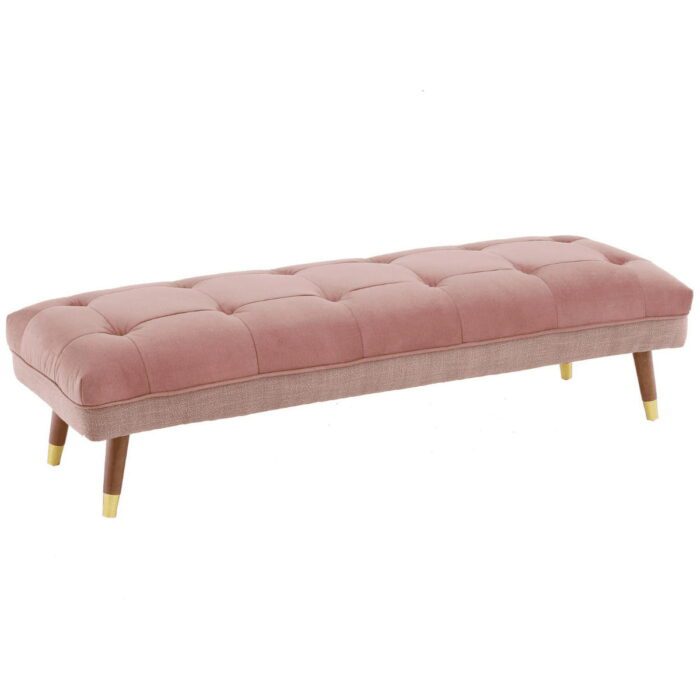 HC004 - Victoria Pink Velvet Bench - 1