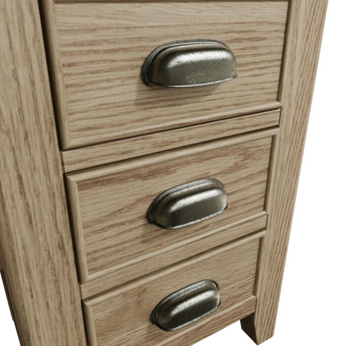 HO-LBSC - Halifax Large 3 Drawer Oak Bedside Cabinet - 6