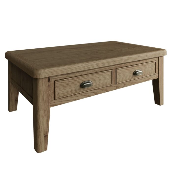 HO-LCT - Halifax Large Oak Coffee Table with Drawers - 2