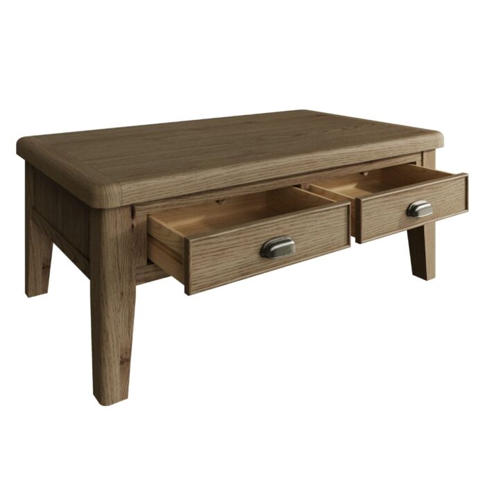 HO-LCT - Halifax Large Oak Coffee Table with Drawers - 3