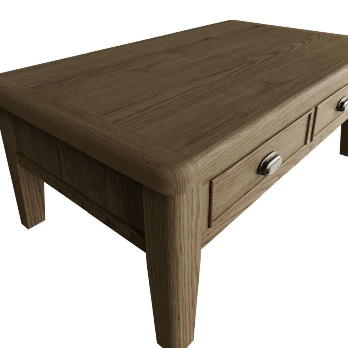 HO-LCT - Halifax Large Oak Coffee Table with Drawers - 5