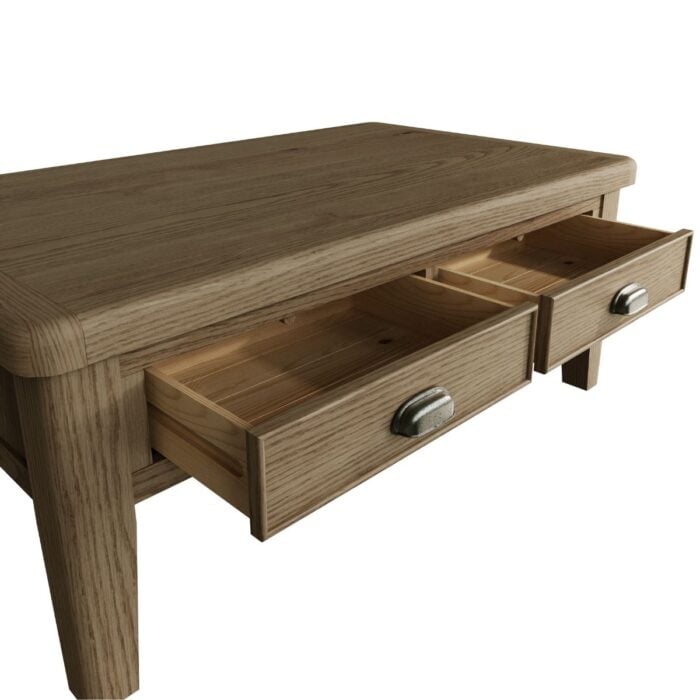 HO-LCT - Halifax Large Oak Coffee Table with Drawers - 7