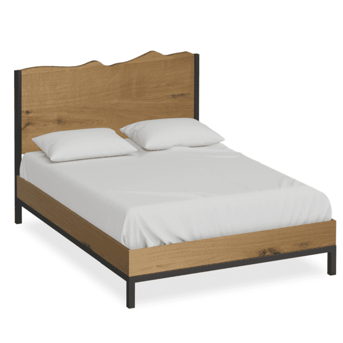 Heatherfield Black Metal and Wood Bed Frame - 1