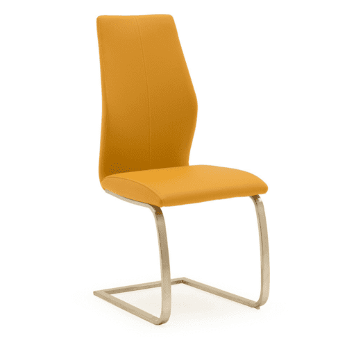 Irene Faux Leather Cantilever Dining Chair - 1