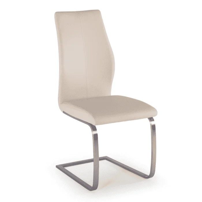 White faux leather side outlet chair