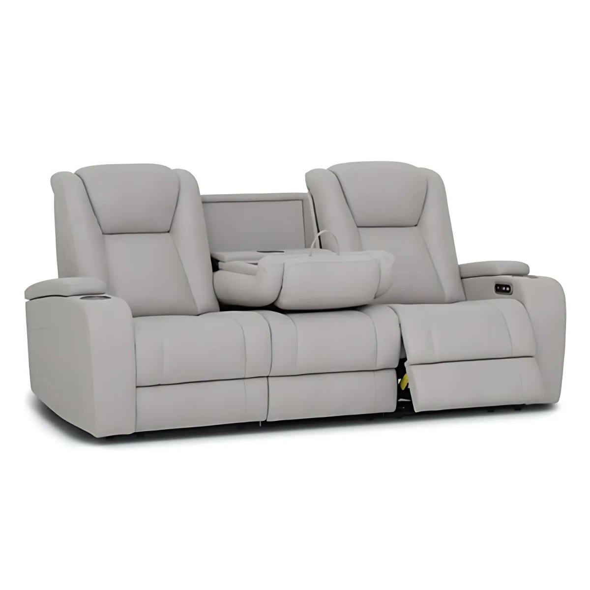Jamal Light Grey 3 Seater Electric Recliner Sofa - 1