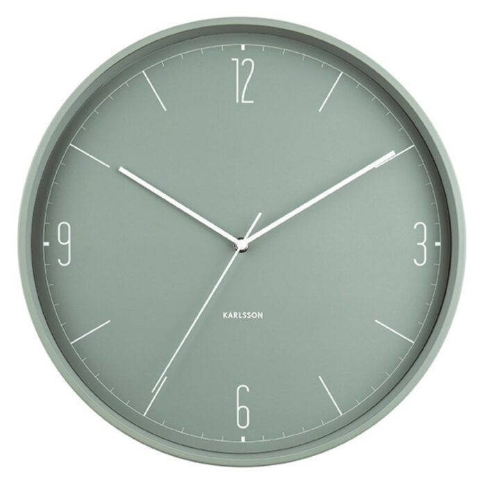 KA5735GR - Round Matte Green Wall Clock