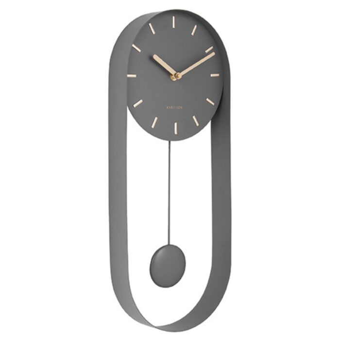 KA5822GY - Elegant Grey Pendulum Wall Clock - 1