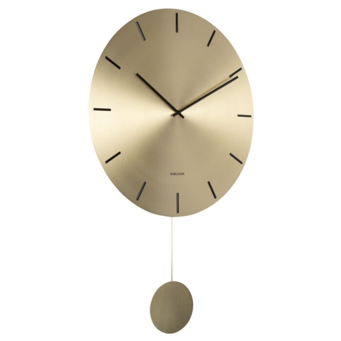 KA5862GD - Minimalist Mid-Century Large Gold Pendulum Clock - 2