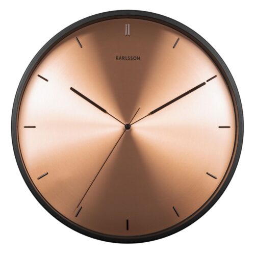 KA5864CO - Finesse Black and Copper Wall Clock