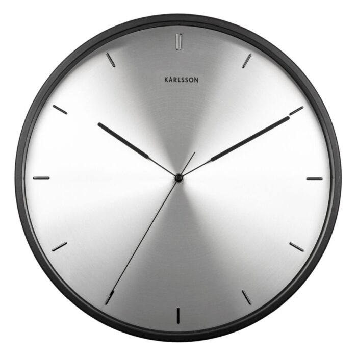 KA5864SI - Finesse Black and Silver Wall Clock