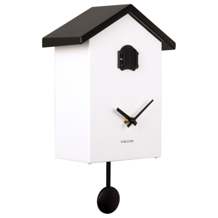 KA5880WH - Minimalist White Cuckoo Clock - 1