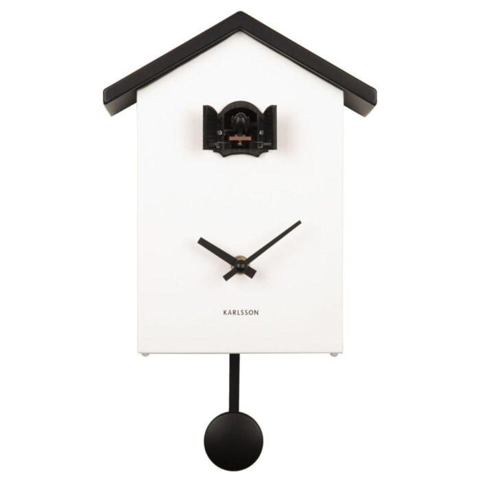 KA5880WH - Minimalist White Cuckoo Clock - 2