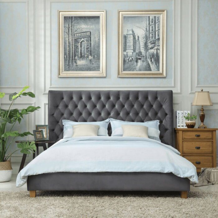 Kelsey Fabric Tufted Bed Frame - 2