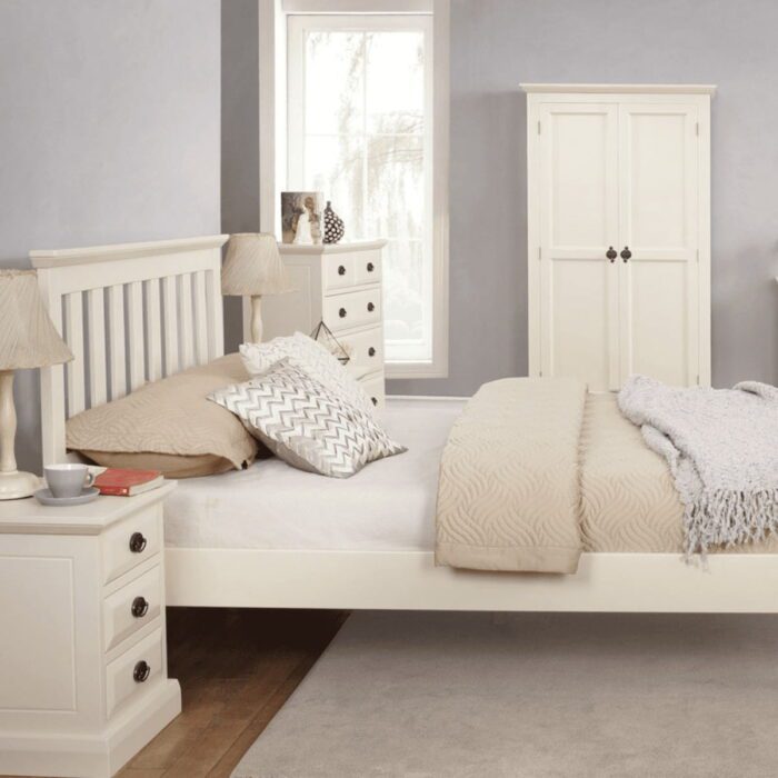 Kerry Cream Wooden Bed Frame - 1