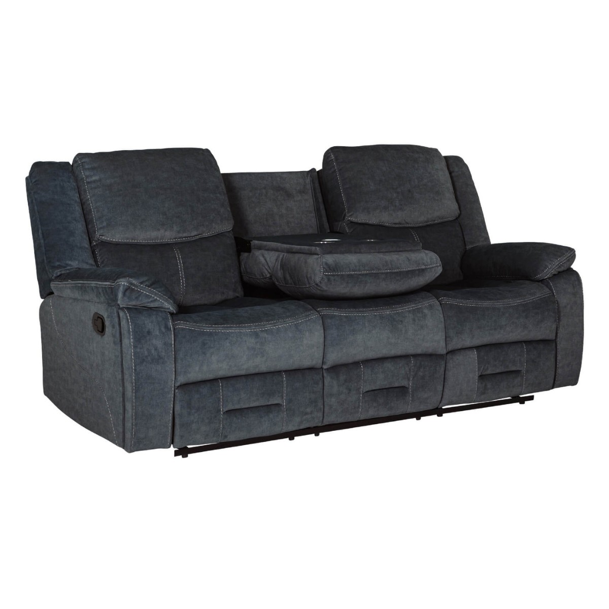 Kilflynn Charcoal 3 Seater Recliner Sofa - 2