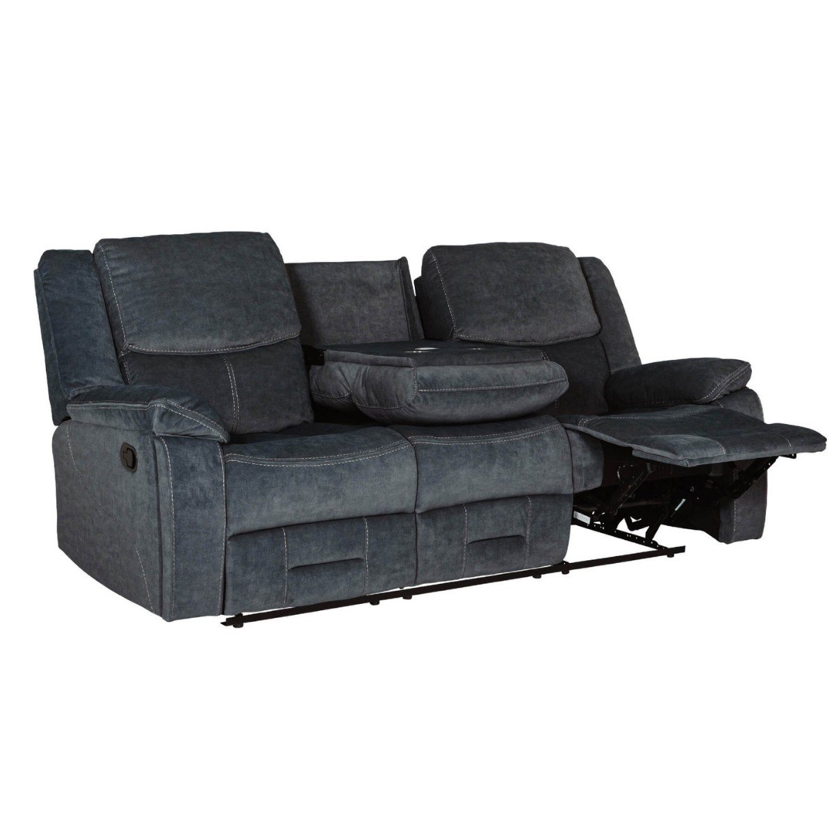 Kilflynn Charcoal 3 Seater Recliner Sofa - 3