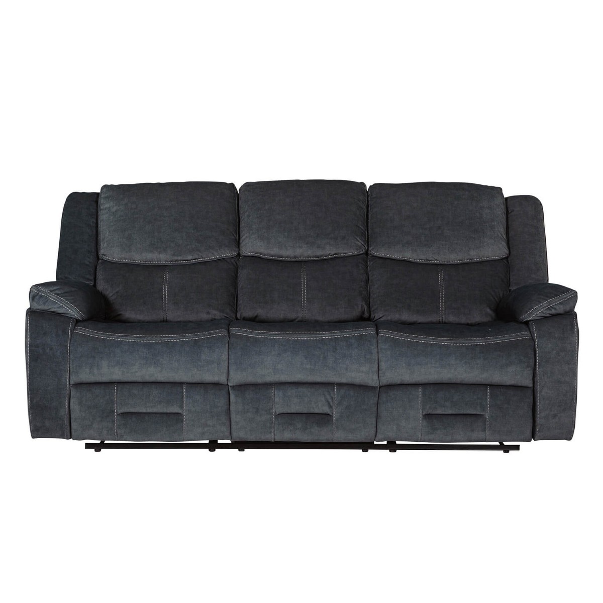 Kilflynn Charcoal 3 Seater Recliner Sofa - 4