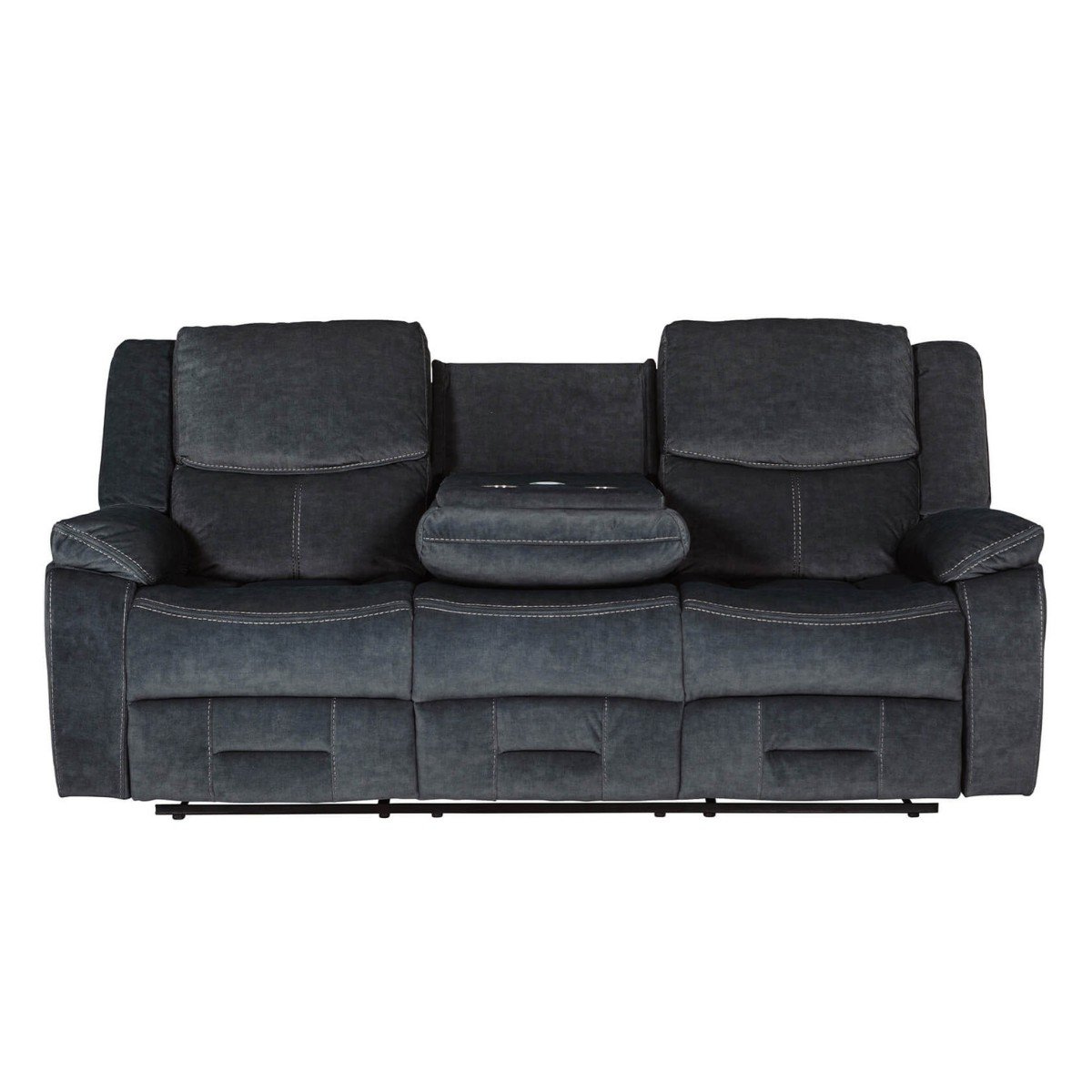 Kilflynn Charcoal 3 Seater Recliner Sofa - 5