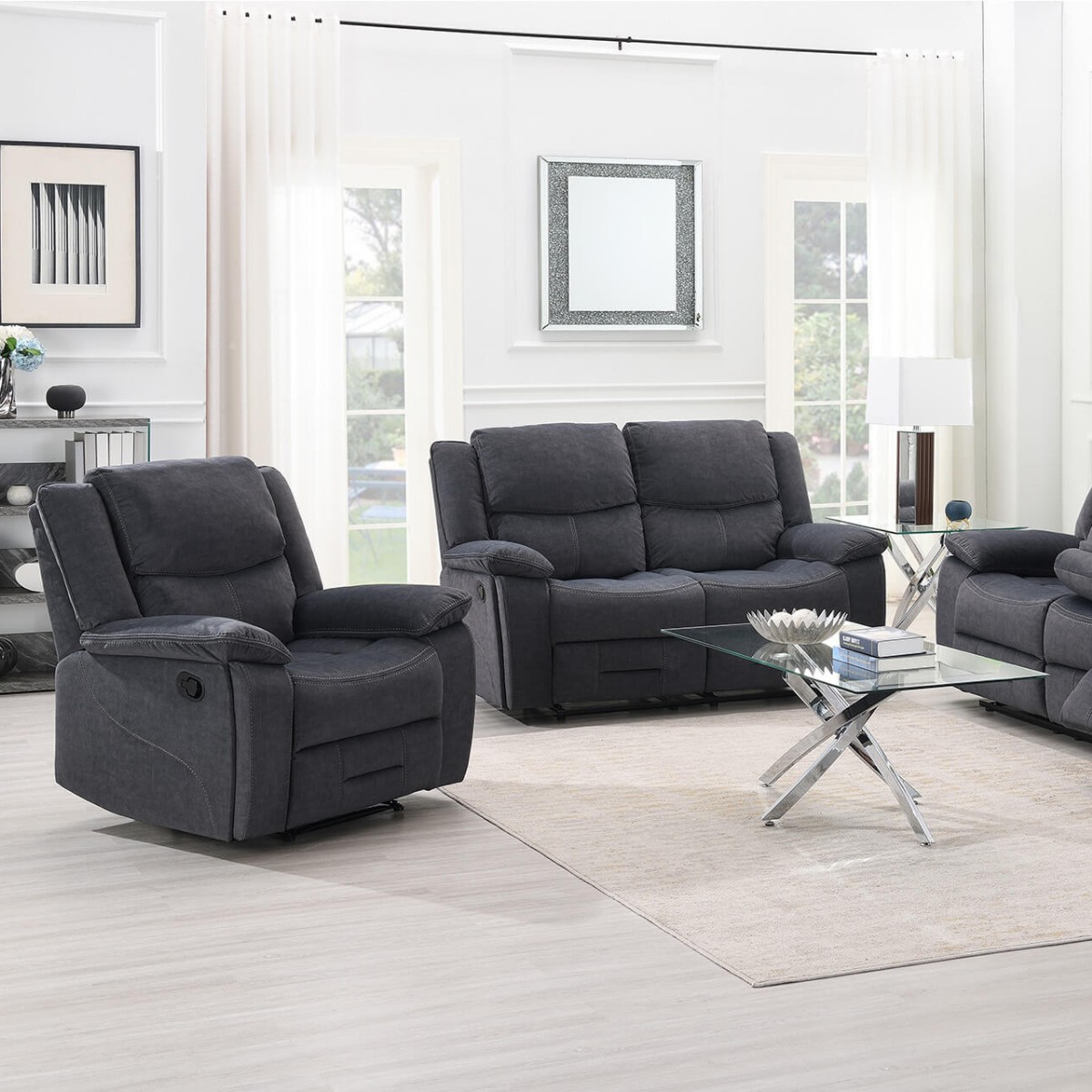 Kilflynn Charcoal Recliner Armchair - 6