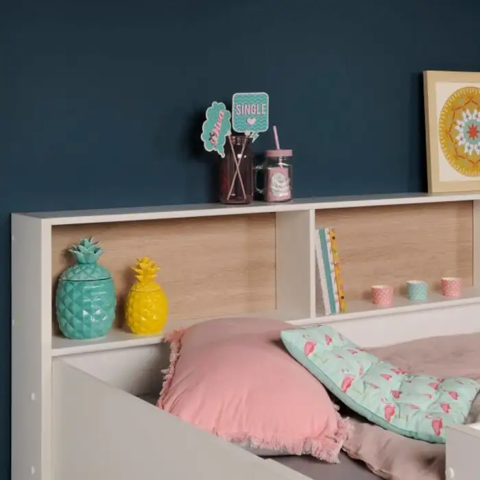 Bunk bed deals with bookshelf headboard