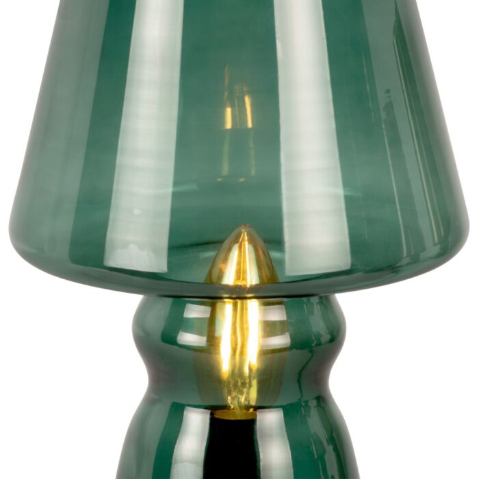 LM1977GR - Retro Green Classic Glass Table Lamp - 3