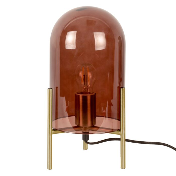 LM1979DB - Mid-Century Modern Brown Gold Bell Lamp - 2