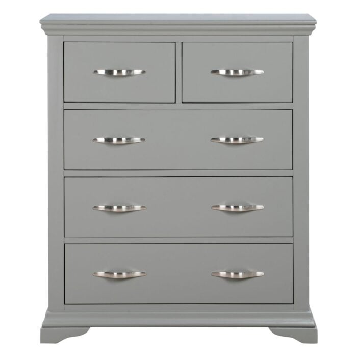LP5DCG - Lucilla Tall 5 Drawer Grey Chest of Drawers 1