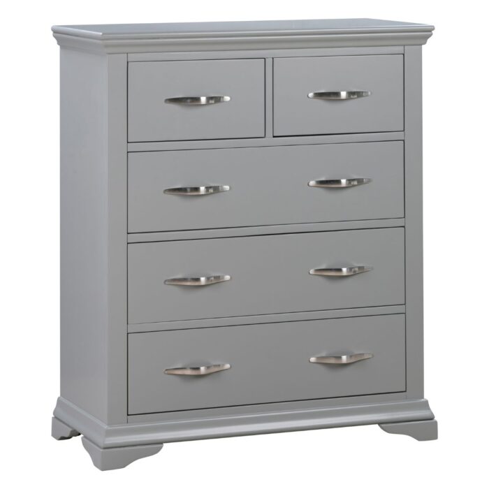 LP5DCG - Lucilla Tall 5 Drawer Grey Chest of Drawers 2