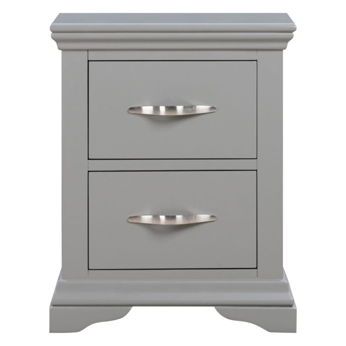 Lucilla Grey Wooden Bedside Table