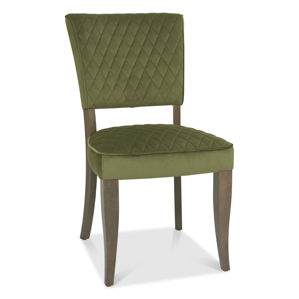 Lachlan Fumed Oak Dining Chair Green - 1