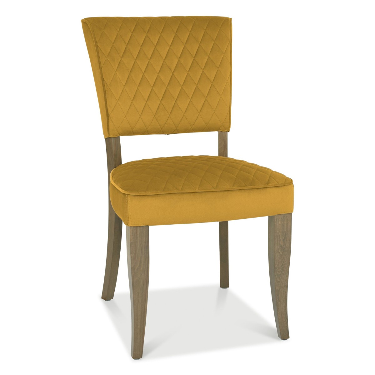 Lachlan Fumed Oak Dining Chair Yellow - 1