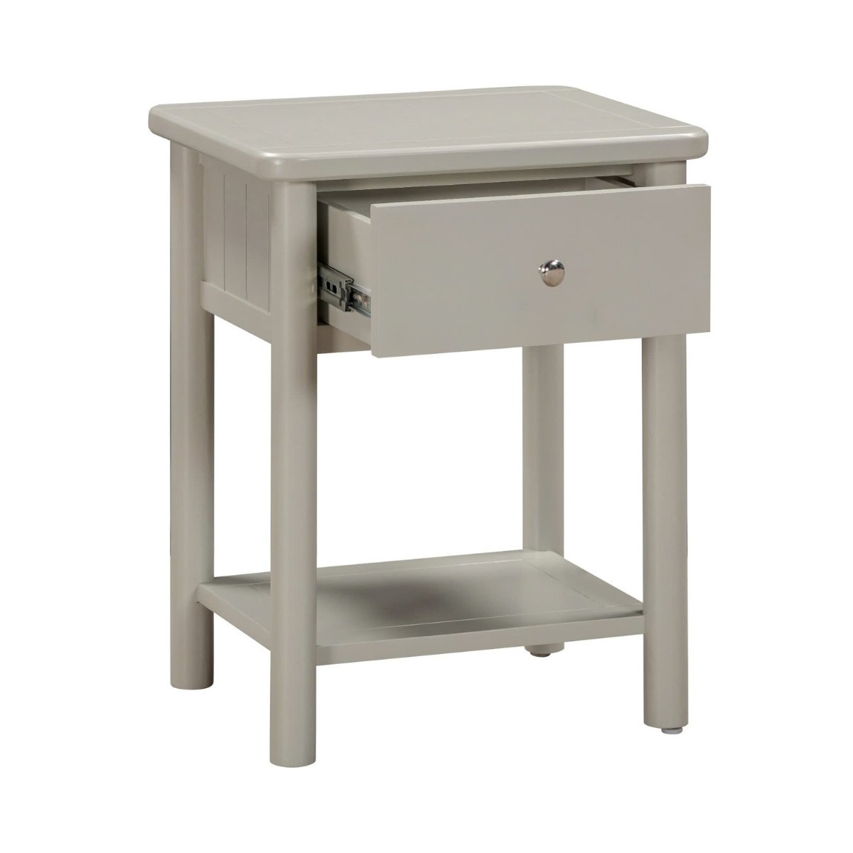 Latina Grey 1 Drawer Bedside Table - 3